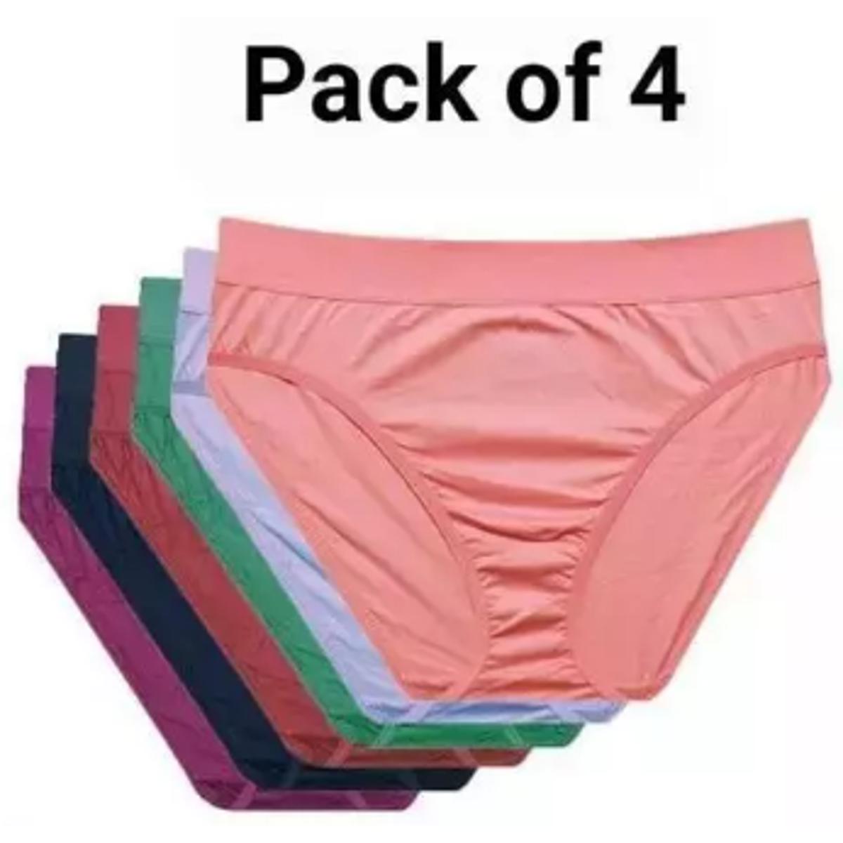 Picture of 4 Pcs Semis And 4 Pcs Panty Cotton Set For Women Exclusive Set