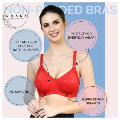 Picture of 4 Pieces Export Quality Stretchable Lace Bra for Women's & Girls