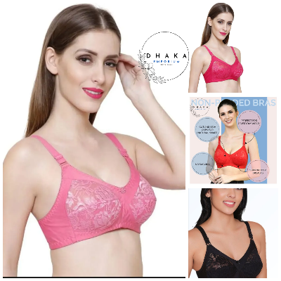 Picture of 4 Pieces Export Quality Stretchable Lace Bra for Women's & Girls
