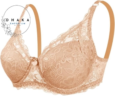 Picture of 4 Pieces High-Quality Full Net Cotton Non-Padded Bra Set for Women's & Girls
