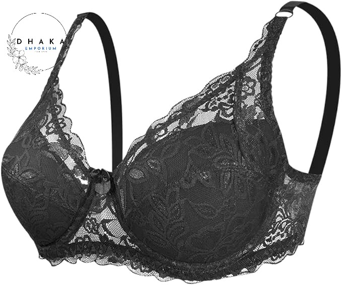 Picture of 4 Pieces High-Quality Full Net Cotton Non-Padded Bra Set for Women's & Girls