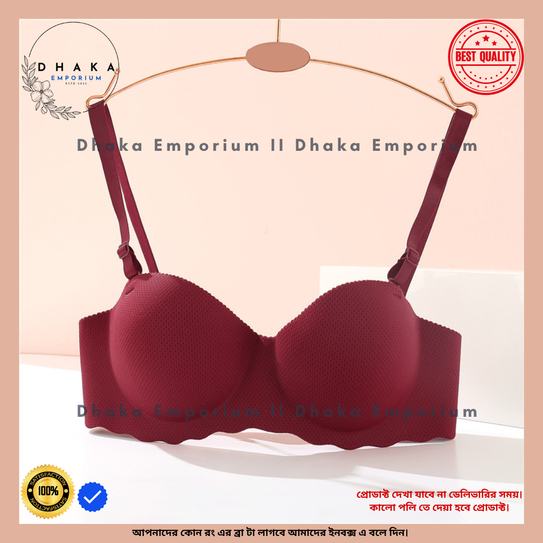 Picture of Seamless Bra Non-Slip Bra Strapless Bra Gathered Bra 1/2 Cup Bra Anti Sagging Bra Gathered Bra 3D CUP Soft Bra Elastic Free Cup