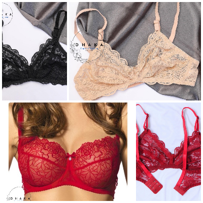 Picture of Export Quality Full Soft Cotton Net Non-Padded Bra Very Comfortable and Fashionable