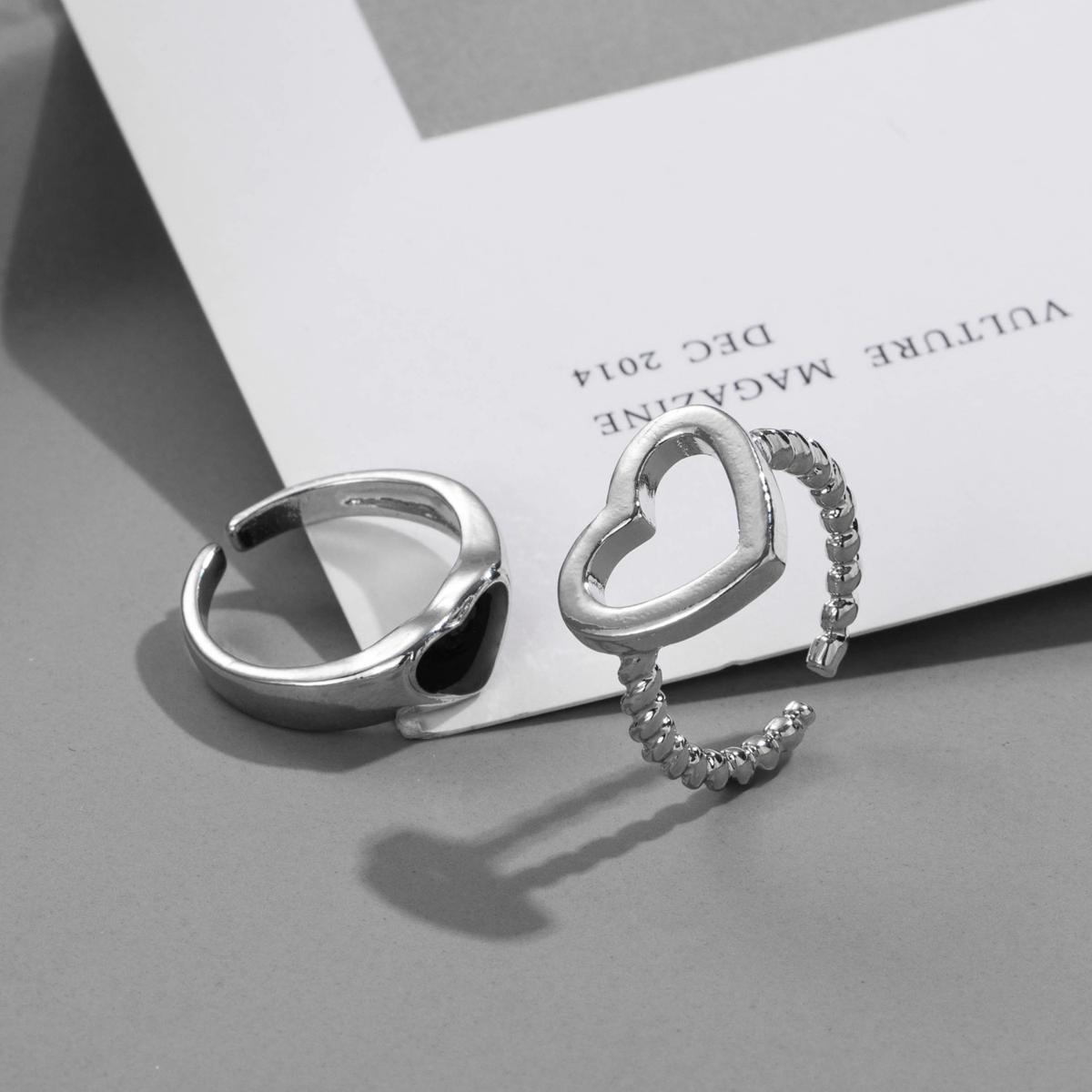 Picture of Creative Personalized Adjustable Finger Ring (2pcs) For Man and Women Party Jewelry