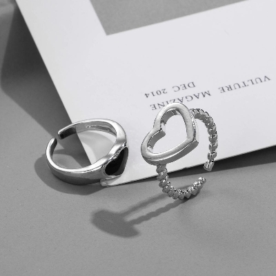 Picture of Creative Personalized Adjustable Finger Ring (2pcs) For Man and Women Party Jewelry