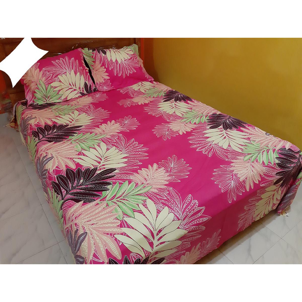Picture of Digital Home Text King Size Bedsheet With Two Pillow Cover
