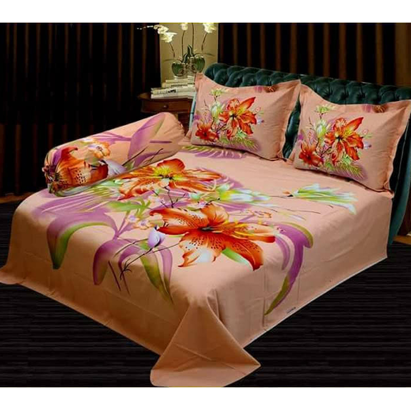 Picture of Double King Size Bedsheet With Two Pillow Cover