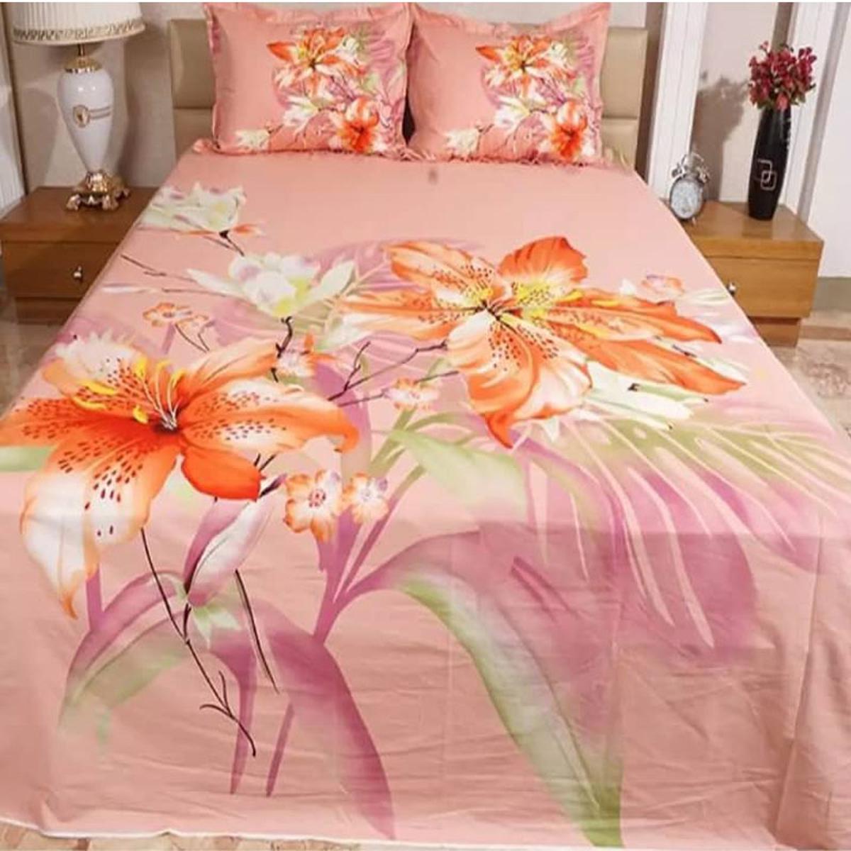 Picture of Double King Size Bedsheet With Two Pillow Cover