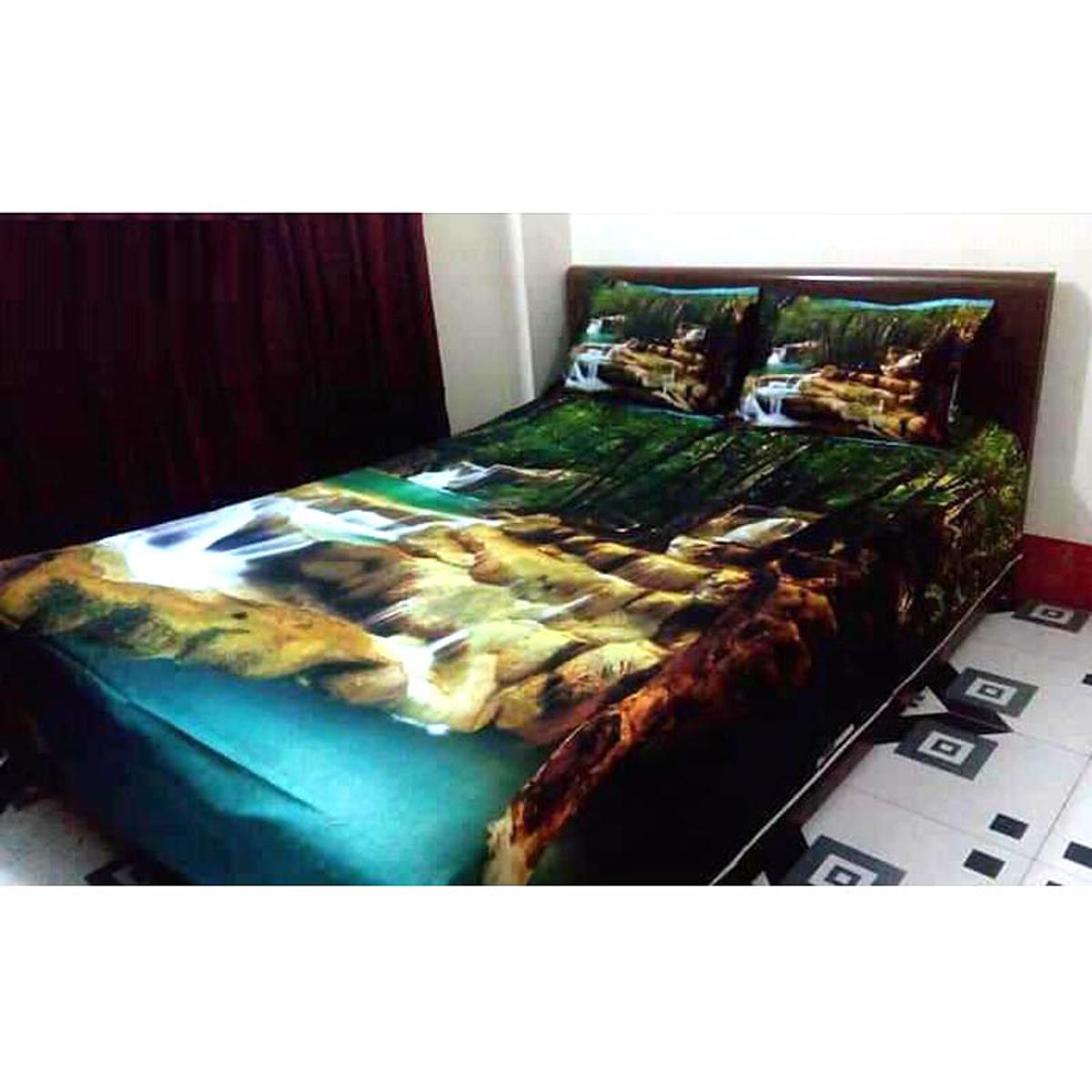 Picture of Double King Size Bedsheet With Two Pillow Cover