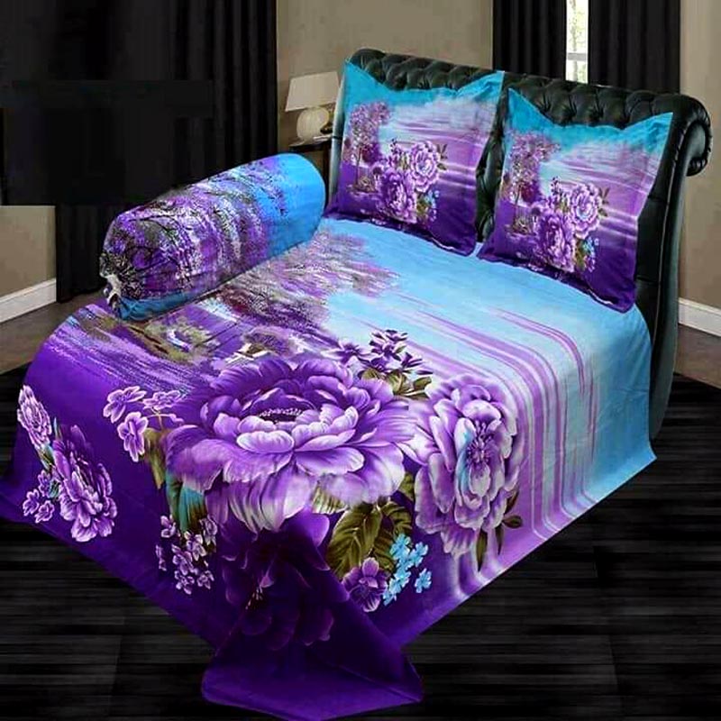 Picture of Double King Size Bedsheet With Two Pillow Cover