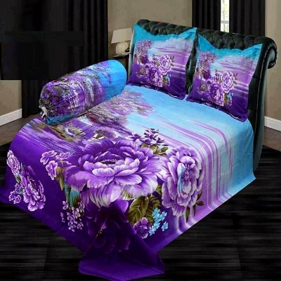 Picture of Double King Size Bedsheet With Two Pillow Cover