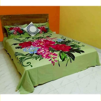 Picture of Double King Size Bedsheet With Two Pillow Cover