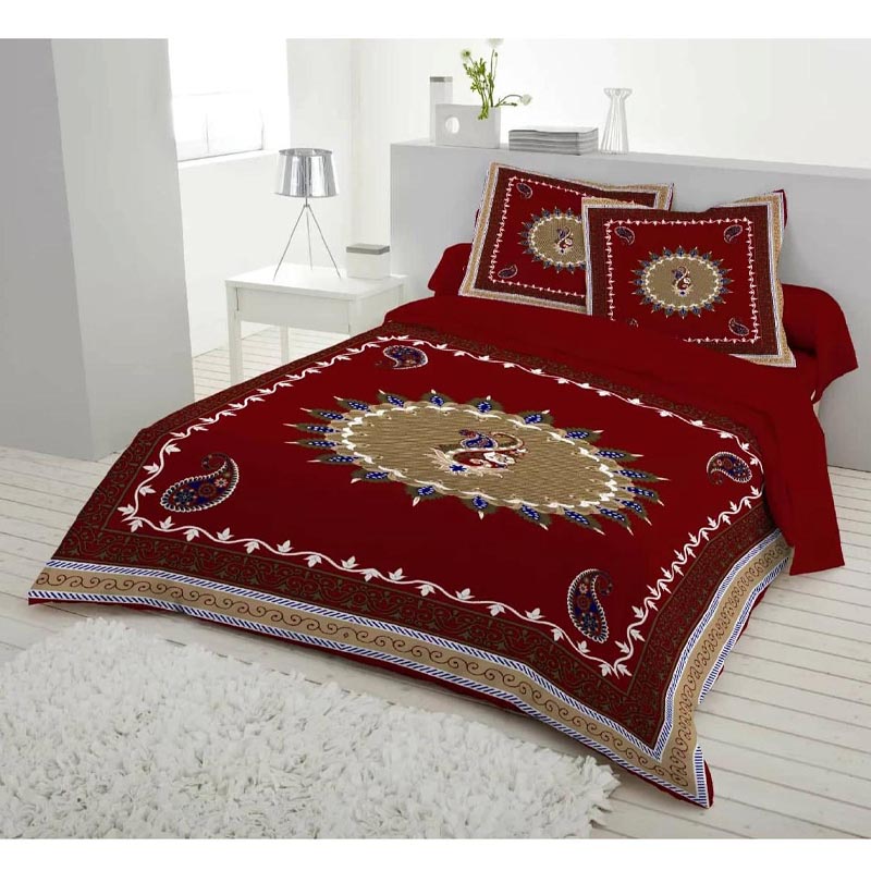Picture of Double King Size Bedsheet With Two Pillow Cover