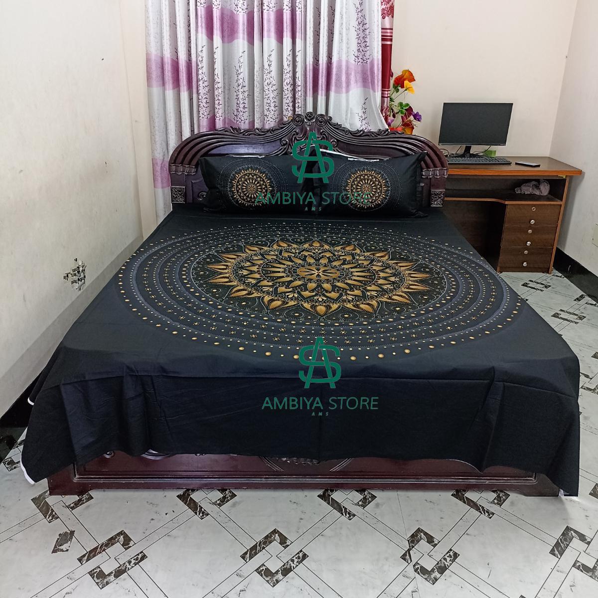 Picture of Double King Size Bedsheet With Two Pillow Cover