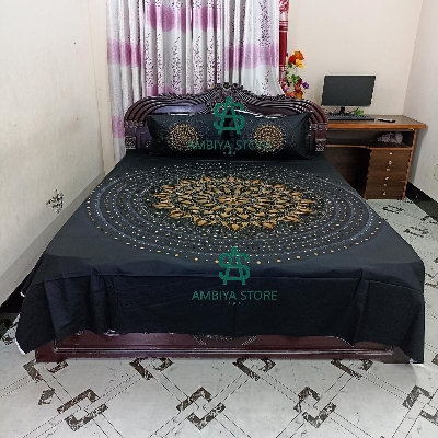 Picture of Double King Size Bedsheet With Two Pillow Cover