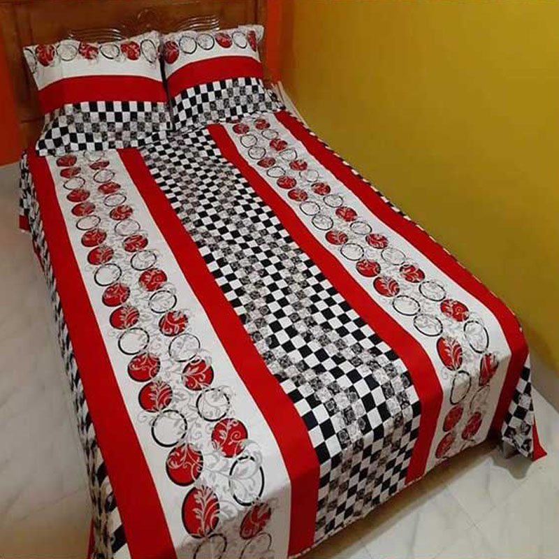 Picture of Digital Home Text King Size Bedsheet With Two Pillow Cover