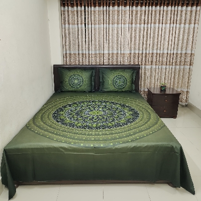 Picture of Luxury Digital Home tex Cotton Fashionable Bed Sheet for Home Decoration 7.5/8.5 Feet King Size Bedsheet