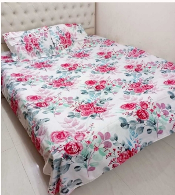 Picture of Cotton King Size Bedsheet With Two Pillow Cover Size 7/8 Feet Head Pillow cover Size 20/28 Inch Easy Maintainance Hand Washable