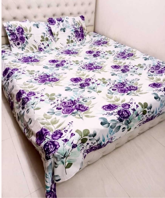Picture of Cotton King Size Bedsheet With Two Pillow Cover Size 7/8 Feet Head Pillow cover Size 20/28 Inch Easy Maintainance Hand Washable