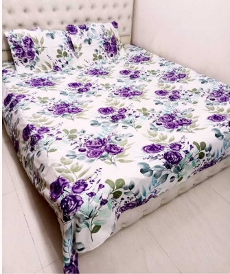 Picture of Cotton King Size Bedsheet With Two Pillow Cover Size 7/8 Feet Head Pillow cover Size 20/28 Inch Easy Maintainance Hand Washable