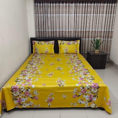 Picture of Double King Size Bedsheet With Two Pillow Cover - Bed Sheet, King Size Bedsheet, Double Size Bedsheet, Bedding Set, Bedsheet