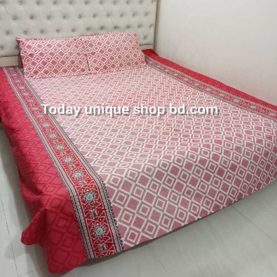 Picture of Double King Size Bedsheet With Two Pillow Cover - Bed Sheet, King Size Bedsheet, Double Size Bedsheet, Bedding Set, Bedsheet