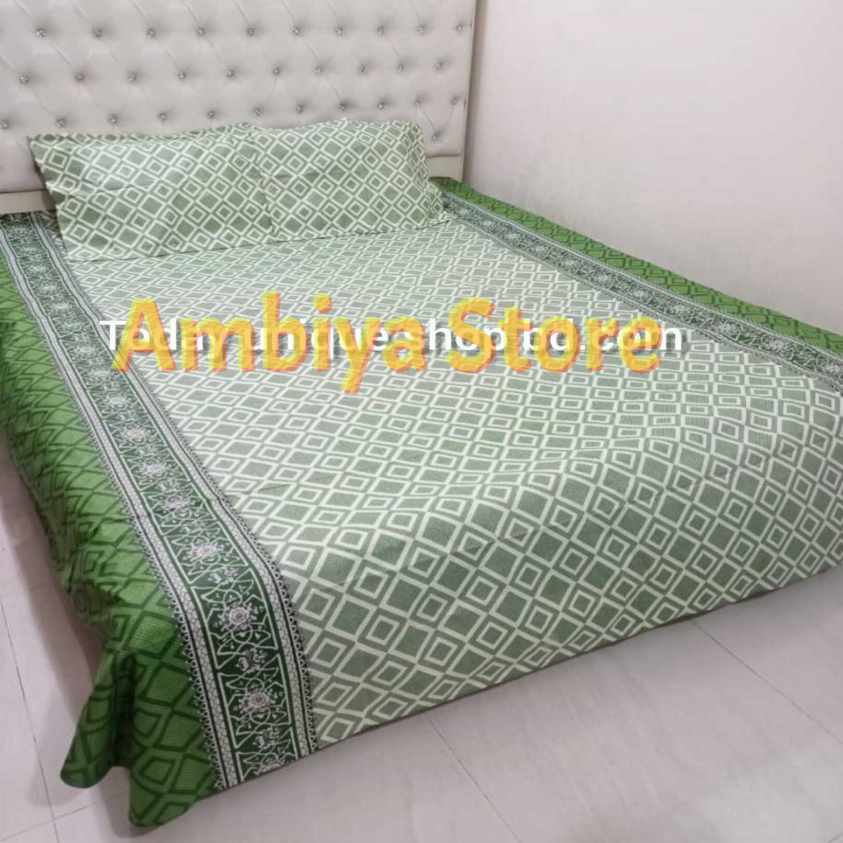 Picture of Double King Size Bedsheet With Two Pillow Cover - Bed Sheet, King Size Bedsheet, Double Size Bedsheet, Bedding Set, Bedsheet