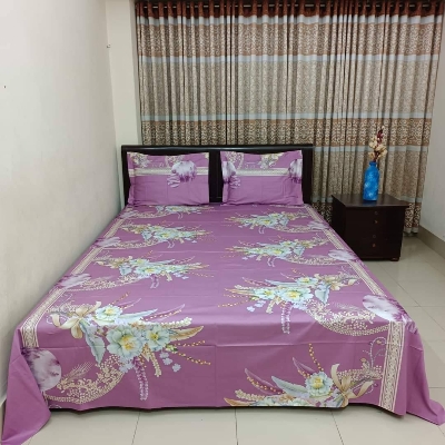 Picture of Double King Size Bedsheet With Two Pillow Cover - Bed Sheet, King Size Bedsheet, Double Size Bedsheet, Bedding Set, Bedsheet