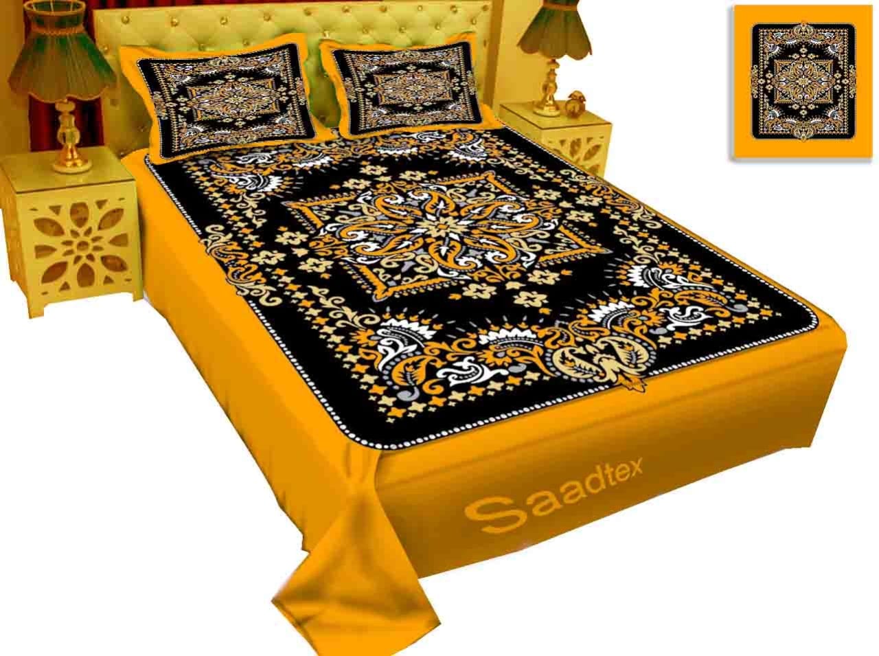Picture of Luxury Panel Bed sheet With Two Matching Pillow Covers