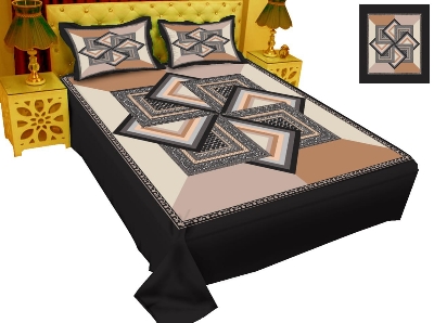 Picture of Luxury Panel Bed sheet With Two Matching Pillow Covers