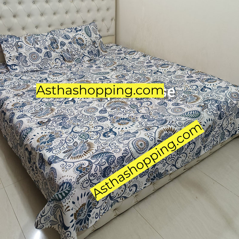 Picture of AC HOME TEX King Size Bed Sheet With Two Pillow Covers,​bed cover.fiber pillow cover ,bedsheet king size,বিছানার চাদর বড়,pillow cover