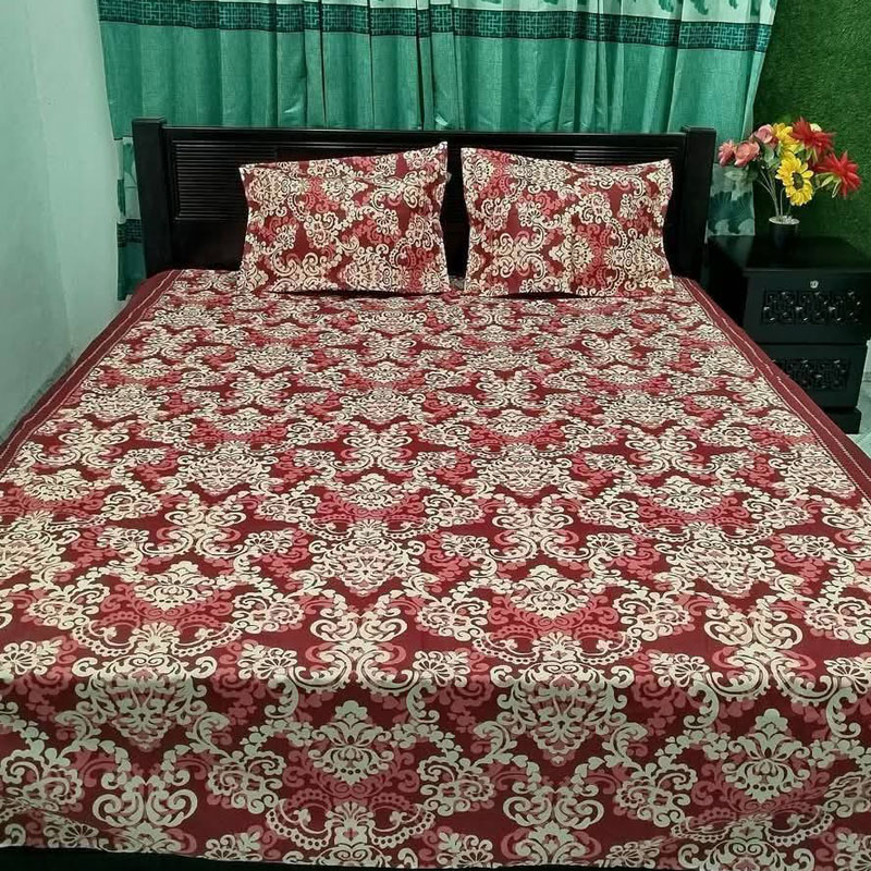 Picture of AC HOME TEX King Size Bed Sheet With Two Pillow Covers,​bed cover.fiber pillow cover ,bedsheet king size,বিছানার চাদর বড়,pillow cover