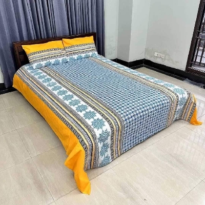 Picture of AC HOME TEX King Size Bed Sheet With Two Pillow Covers,বিছানার চাদর bed sheet,bed sheets,bichanar chador,bedding sets,chador,বিচানার চাদর,bedding sets