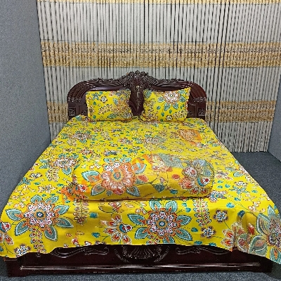 Picture of AC HOME TEX King Size Bed Sheet With Two Pillow Covers,বিছানার চাদর bed sheet,bed sheets,bichanar chador,bedding sets,chador,বিচানার চাদর,bedding sets