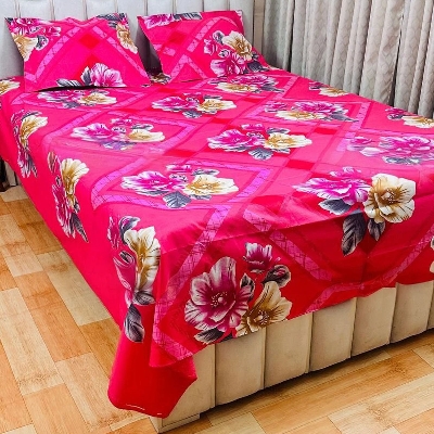 Picture of AC HOME TEX King Size Bed Sheet With Two Pillow Covers,বিছানার চাদর bed sheet,bed sheets,bichanar chador,bedding sets,chador,বিচানার চাদর,bedding sets by Ambiya Store