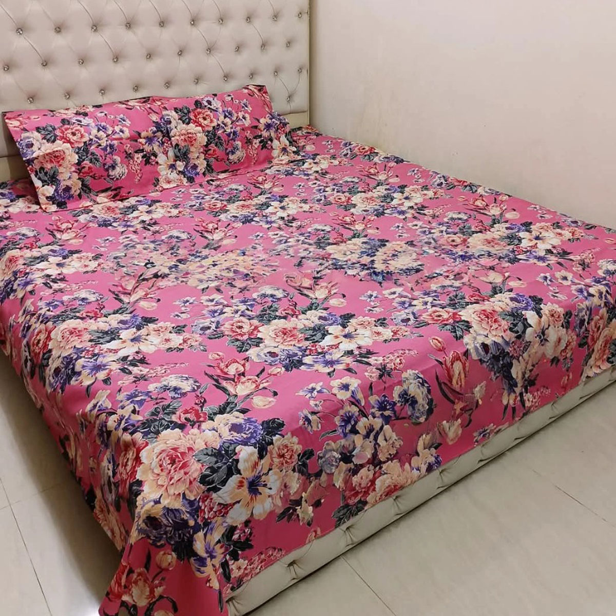 Picture of AC HOME TEX King Size7/8 feet Bed Sheet With Two Pillow Covers,বিছানার চাদর bed sheet,bed sheets,bichanar chador,bedding sets,chador,বিচানার চাদর,bedding sets by Ambiya Store