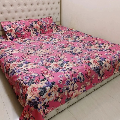 Picture of AC HOME TEX King Size7/8 feet Bed Sheet With Two Pillow Covers,বিছানার চাদর bed sheet,bed sheets,bichanar chador,bedding sets,chador,বিচানার চাদর,bedding sets by Ambiya Store