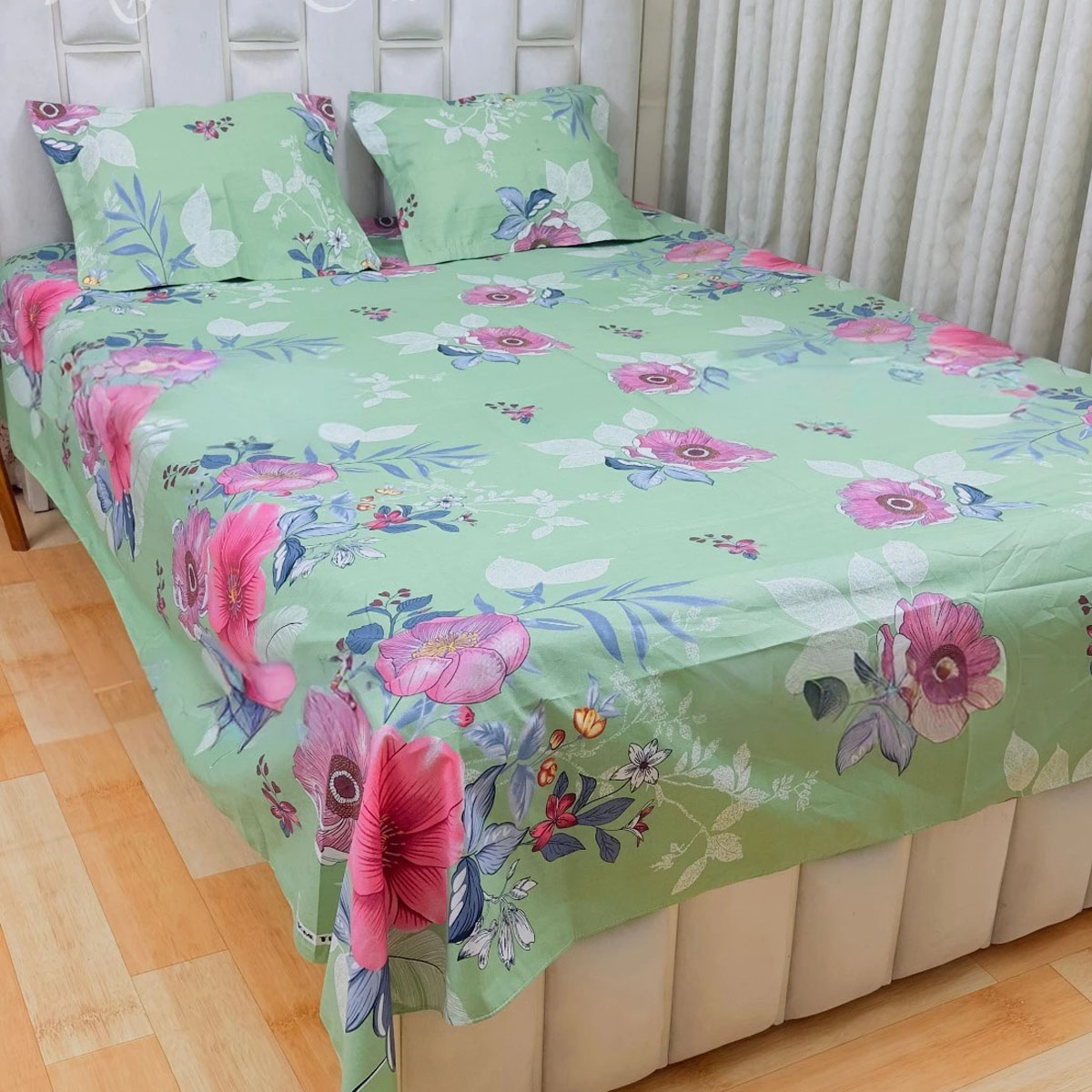 Picture of AC HOME TEX King Size Bed Sheet With Two Pillow Covers,বিছানার চাদর bed sheet,bed sheets,bichanar chador,bedding sets,chador,বিচানার চাদর,bedding sets by Ambiya Store