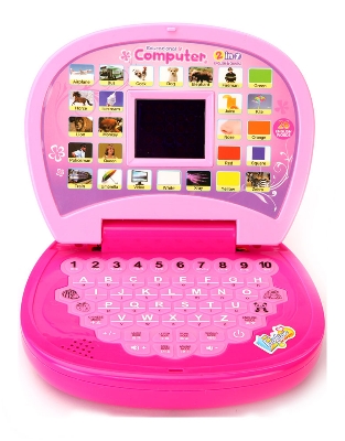 Picture of Educational Computer - Blue and Yellow Effy Shoppy Educational Computer ABC and 123 Learning Kids