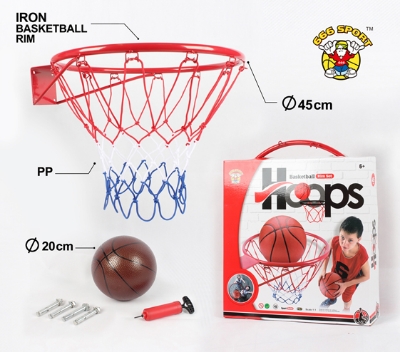 Picture of Kids Basketball Hoop And Backboard Set Wall Mounted With Net Ball And Pump Portable Indoor Outdoor Sport Toys For Kids