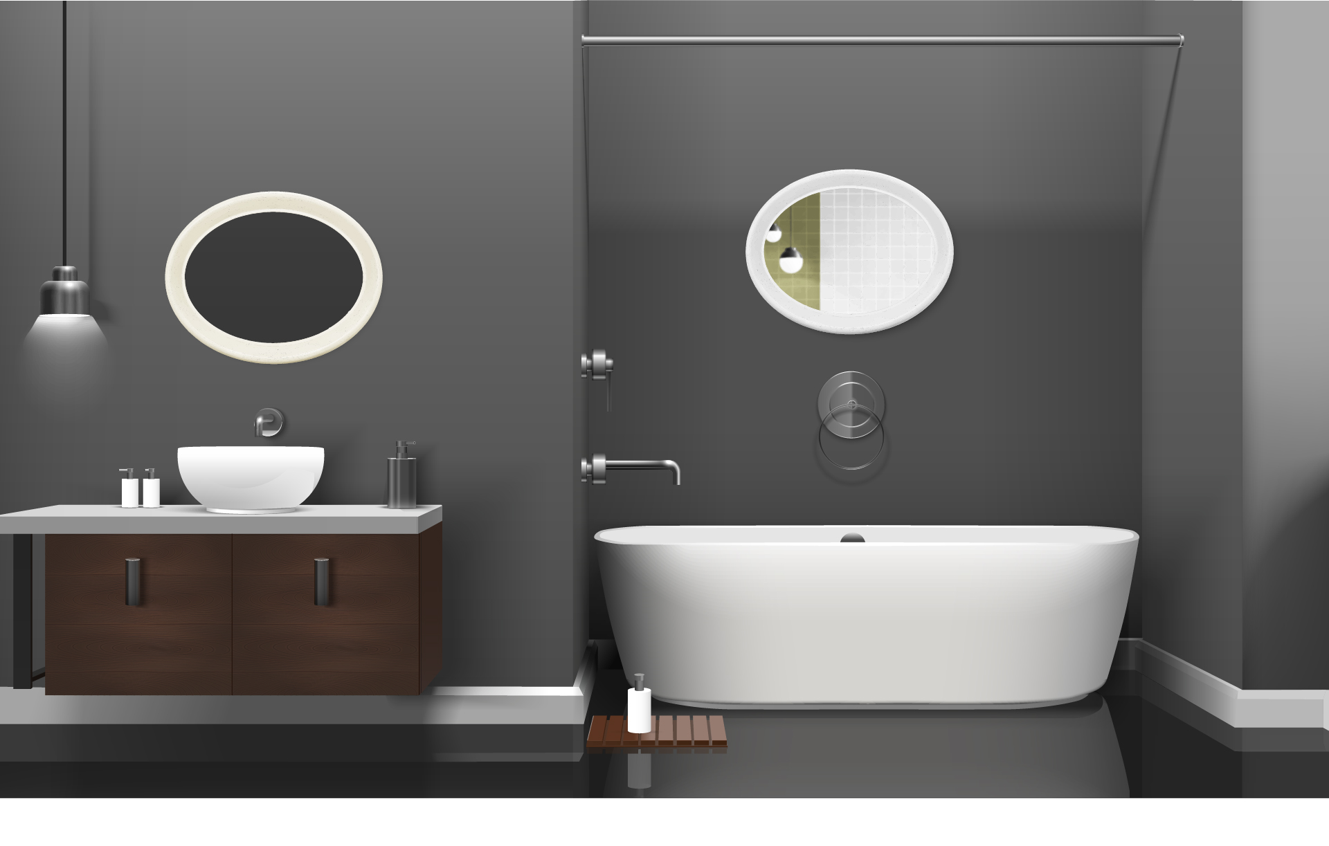 Picture of ARABIAN Oval Shape Mirror for Bathroom, Toilet, Washroom and for Decoration