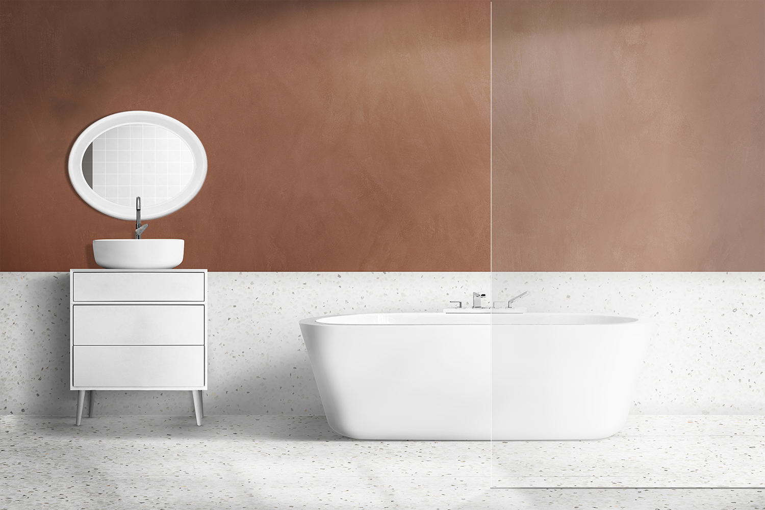 Picture of ARABIAN Oval Shape Mirror for Bathroom, Toilet, Washroom and for Decoration