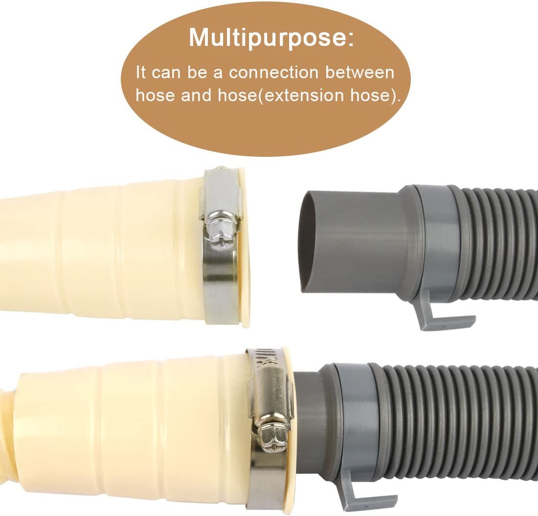 Picture of uxcell PVC Washing Machine Drain Hose Extension Kit, Universal Fit All Drain Pipe