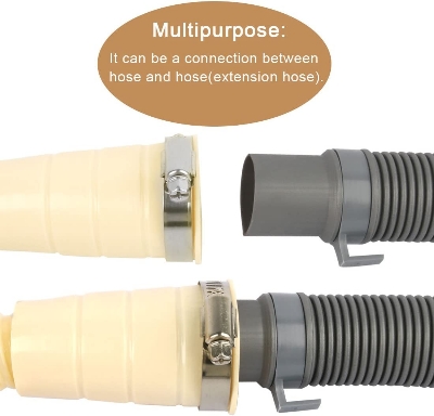 Picture of uxcell PVC Washing Machine Drain Hose Extension Kit, Universal Fit All Drain Pipe