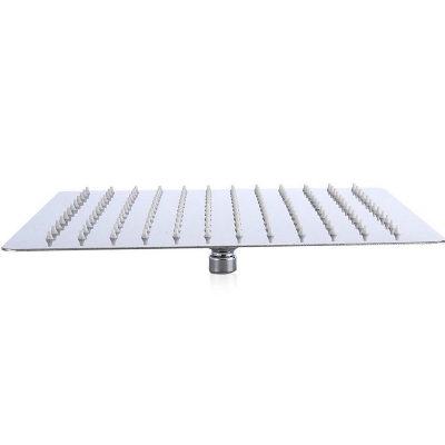 Picture of 12 Inch Square Stainless Steel Rain Shower Head Rainfall Bathroom Sprayer-silver