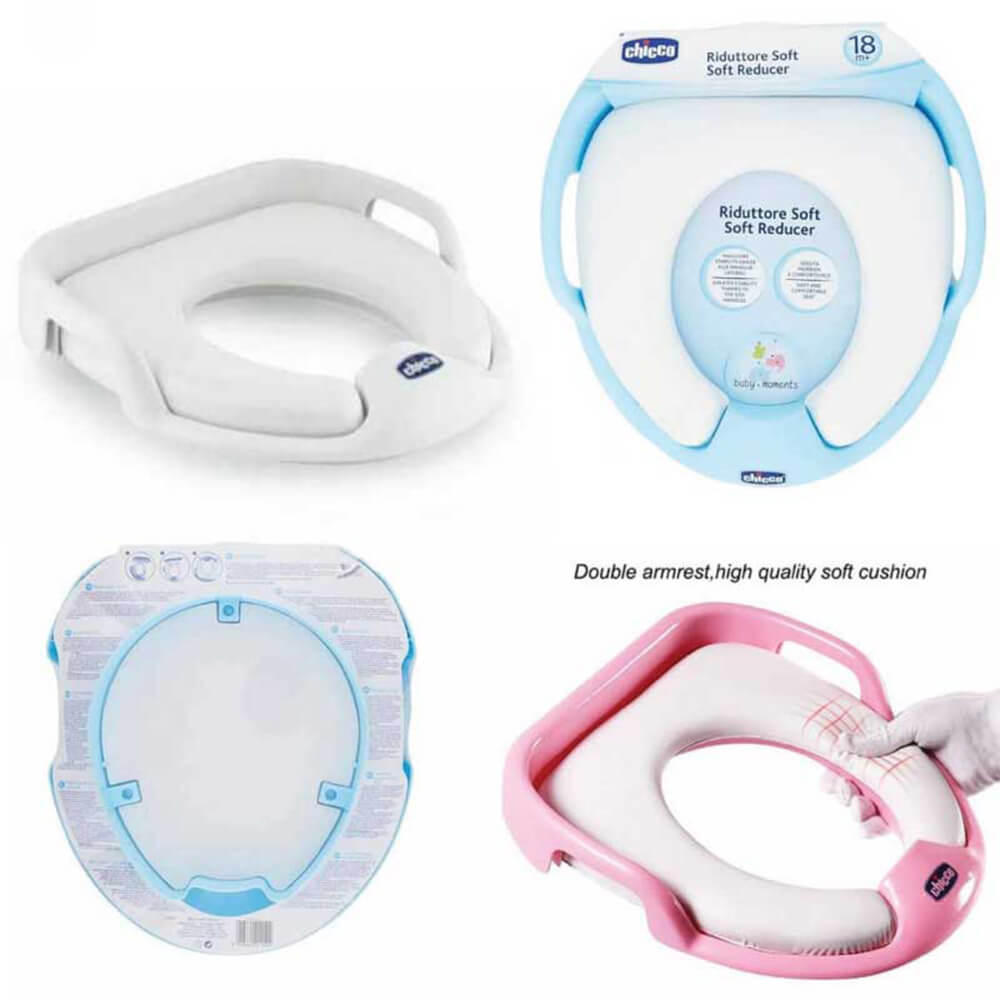 Picture of CHICCO Soft Toilet Trainer Potty Seat for Baby [White/ Blue/ Pink]