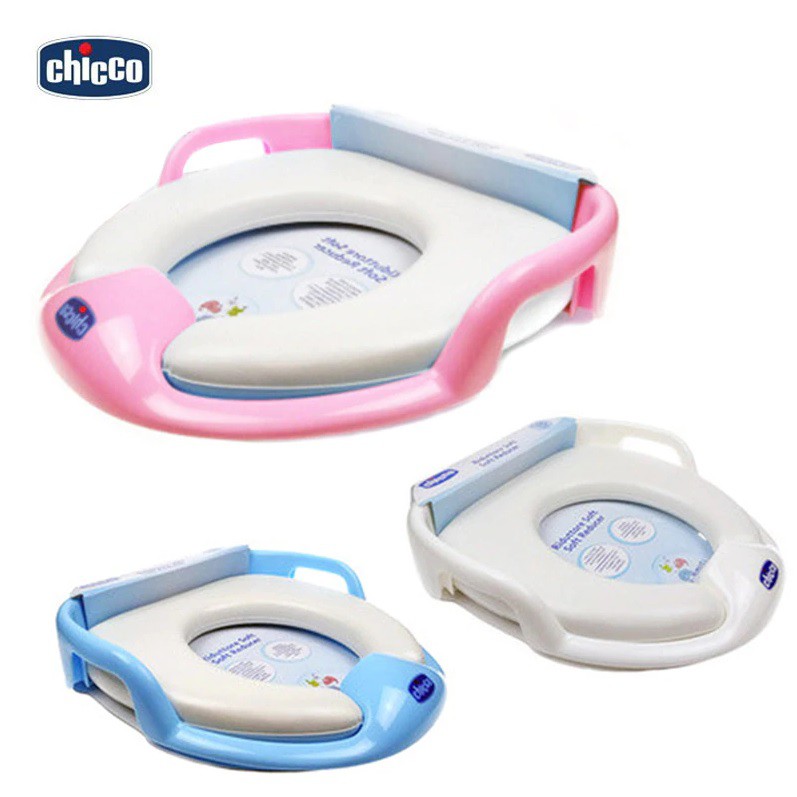 Picture of CHICCO Soft Toilet Trainer Potty Seat for Baby [White/ Blue/ Pink]