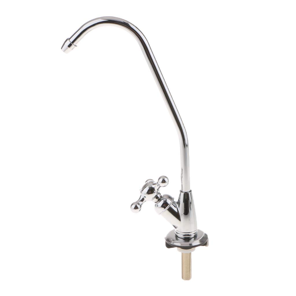 Picture of ATC Sanitaryware- Stainless Steel RO Filter tap/ Kitchen Tall Spout Faucet Replacement for RO Filter [280x8mm; Silver; Gold]