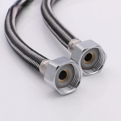 Picture of ATC Sanitaryware- 24" Stainless Steel 1/2" Basin Hot & Cold Mixer Connection Pipe - 2pcs