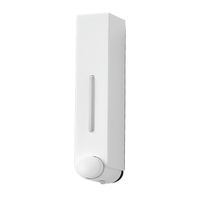 Picture of Wall Mounted Manual Push-Button Soap Dispenser | Shower | Lotion | Shampoo | with Gel Bottle [White; 420ml]